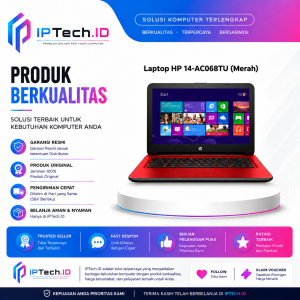 Laptop Hp 14-AC068TU (Merah) Intel i3 SSD 128GB RAM 6GB (Second)